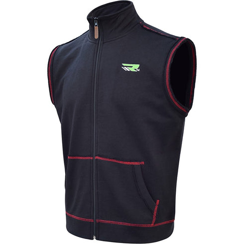 RDX U4 SLEEVELESS TERRY FLEECE HIGH-NECK JACKET-2